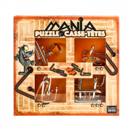 4 casse-têtes métal Mania - Orange - à partir de 7 ans