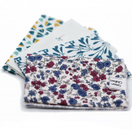 4 mouchoirs en coton Bio - S - 20 x 20 cm