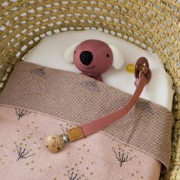 Attache-tétine ash rose