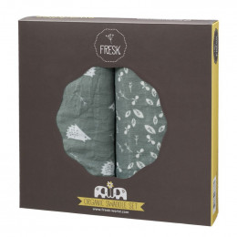 Set de 2 langes tétra Hedgehog - 120x120 cm
