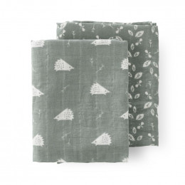 Set de 2 langes tétra Hedgehog - 120x120 cm
