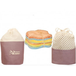 Kit Eco Belle en tissu - 15 carrés démaquillants lavables