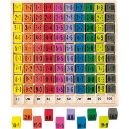 Table de multiplication en bois - à partir de 6 ans