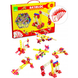 Coffret jeu bricoleur Batibloc en bois - à partir de 4 ans