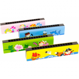 Harmonica en bois "pirate et princesse" - à partir de 3 ans