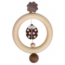 Hochet en bois - coccinelle - à partir de 3 mois