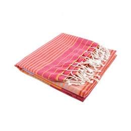 Fouta Sud en coton Bio Azalée 100 x 200 cm